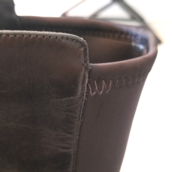 Nine West Riding Boots Black Leather and Scuba Fabric - Picture 8 of 8